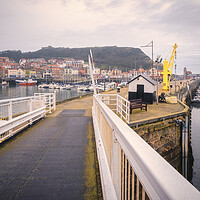 Buy canvas prints of Scarborough Harbour Lift Bridge by Tim Hill