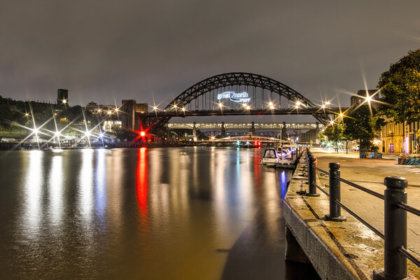 Newcastle Quayside at Night Picture Board by Tim Hill