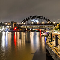 Buy canvas prints of Newcastle Quayside at Night by Tim Hill