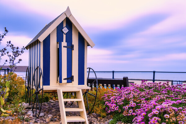 Filey Promenade Bathing Machine, Yorkshire Coast Picture Board by Tim Hill