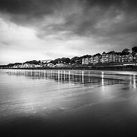 Buy canvas prints of Filey Beach Black and White by Tim Hill