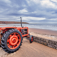 Buy canvas prints of Filey Nuffield Beach Tractor by Tim Hill