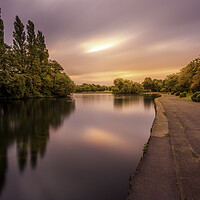 Buy canvas prints of Pontefract Park Lake Sunrise West Yorkshire by Tim Hill