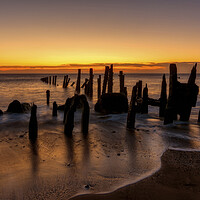 Buy canvas prints of Spurn Point Sunrise East Yorkshire by Tim Hill