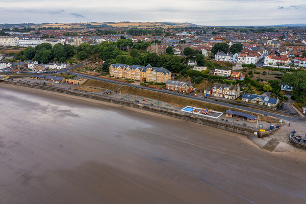 Filey Promenade from Above Picture Board by Tim Hill