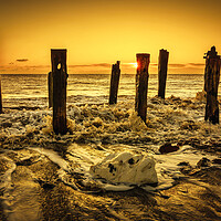 Buy canvas prints of Spurn Head Sunrise Seascape by Tim Hill