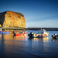 Buy canvas prints of Staithes Harbour Yorkshire Coast by Tim Hill