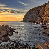 Buy canvas prints of Whitby East Cliff Sunrise by Tim Hill