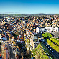 Buy canvas prints of Enchanting Whitby Coastline Panorama by Tim Hill