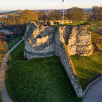 Buy canvas prints of Unique View of Pontefract Castle by Tim Hill