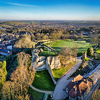 Buy canvas prints of Pontefract Castle and Surrounding Areas by Tim Hill