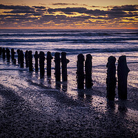 Buy canvas prints of Beautiful Sunrise at Sandsend Beach by Tim Hill
