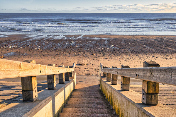 The Enchanting Sandsend Stairway Picture Board by Tim Hill