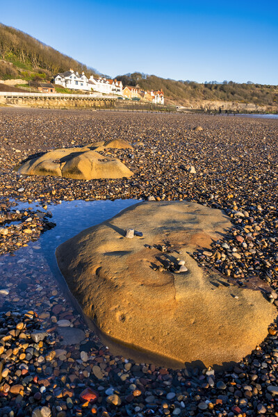Sandsend Pebble Beach Picture Board by Tim Hill
