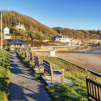 Buy canvas prints of Sandsend Seafront and Beach Cafe by Tim Hill