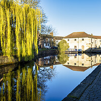 Buy canvas prints of Ripon Canal Reflections, North Yorkshire by Tim Hill