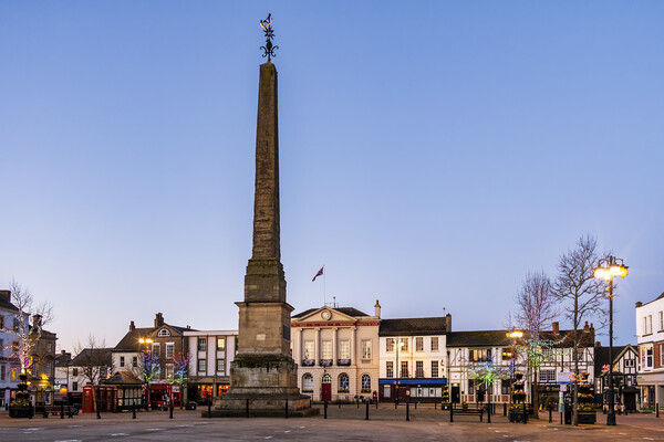 Ripon Market Place Obelisk Picture Board by Tim Hill