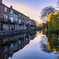 Buy canvas prints of Canal Mirrors Ripons PicturePerfect Reflections by Tim Hill