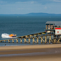 Buy canvas prints of Brave RNLI Launches Tenby Lifeboat by Tim Hill
