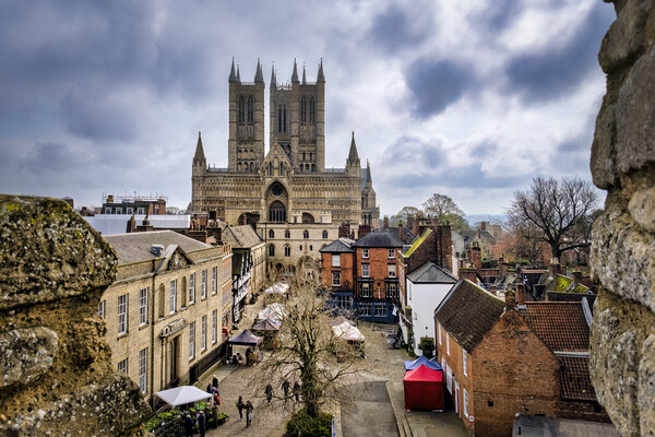 Lincoln Cathedral from Lincoln Castle walls Picture Board by Tim Hill