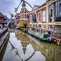 Buy canvas prints of Tranquil Waterway in Historic Lincoln by Tim Hill