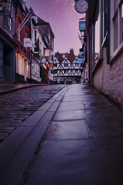 Steep Hill at Night, Lincoln Picture Board by Tim Hill