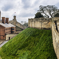 Buy canvas prints of Lincoln Castle Wall to Lincoln Cathedral by Tim Hill