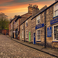 Buy canvas prints of Steep Hill in Lincoln at Sunrise by Tim Hill