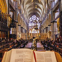 Buy canvas prints of The Revelation to John, Lincoln Cathedral by Tim Hill