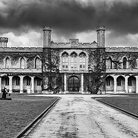 Buy canvas prints of Lincoln Crown Court Black and White by Tim Hill