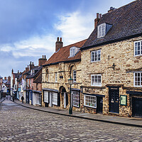 Buy canvas prints of Scaling Steep Hill A Medieval Marvel by Tim Hill