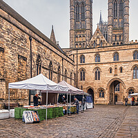 Buy canvas prints of Majestic Lincoln Cathedral and Market by Tim Hill