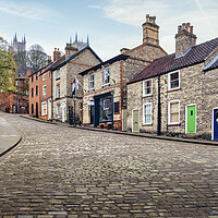 Buy canvas prints of Majestic Lincoln Cathedral from Steep Hill by Tim Hill