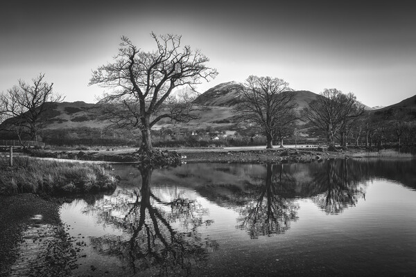  Buttermere Black and White Photography Picture Board by Tim Hill