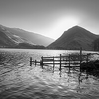 Buy canvas prints of Buttermere Sunrise Black and White  by Tim Hill