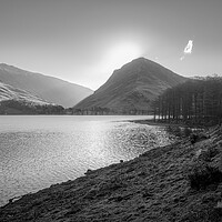 Buy canvas prints of Fleetwith Pike Sunrise Black and White by Tim Hill