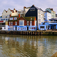 Buy canvas prints of Bridlington Harbour Panorama by Tim Hill