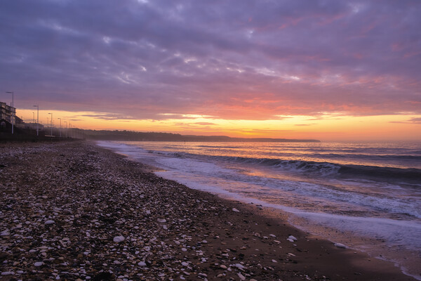 Bridlington North Beach Sunrise Picture Board by Tim Hill