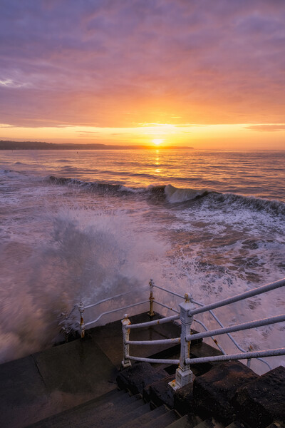 North Sea Sunrise, Bridlington Picture Board by Tim Hill