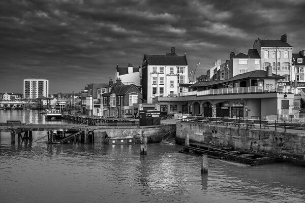 Bridlington Black and White Picture Board by Tim Hill