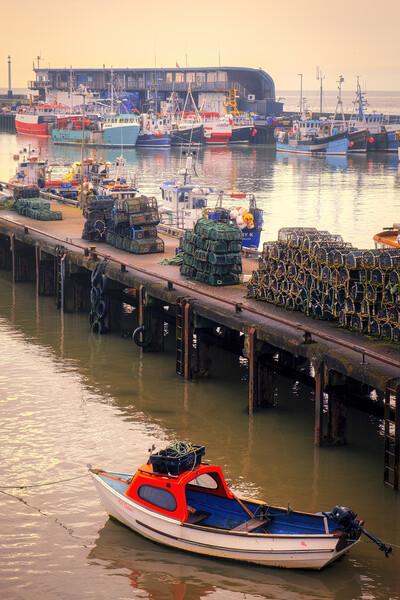 Bridlington Harbour Yorkshire Coast Picture Board by Tim Hill