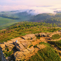 Buy canvas prints of Roseberry Topping: Breathtaking Aerial View by Tim Hill