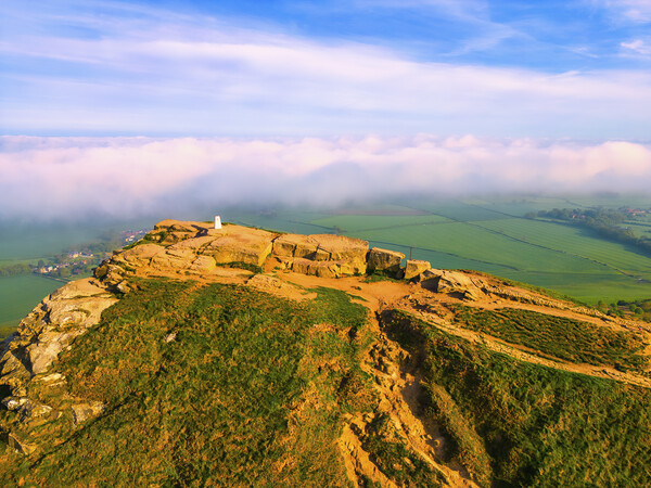 Roseberry Topping: Breathtaking Aerial View Picture Board by Tim Hill