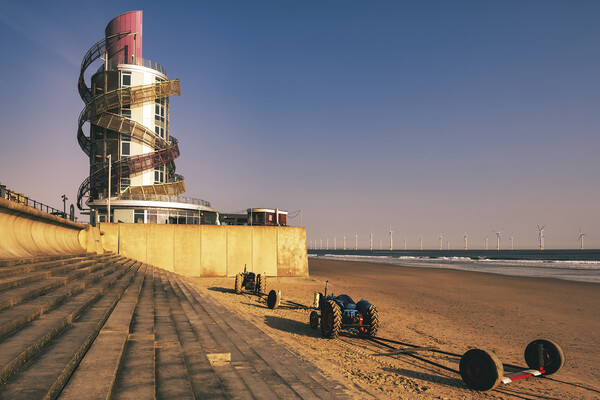 Redcar Vertical Pier Yorkshire Picture Board by Tim Hill