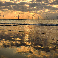 Buy canvas prints of Golden Hour: Redcar Beach South Gare by Tim Hill