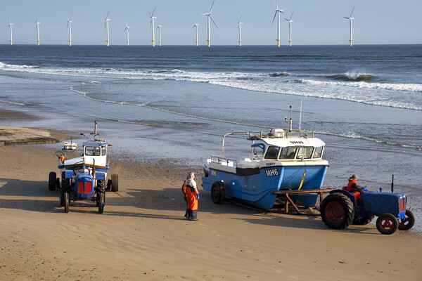 Redcar Fishing Boats: Redcar Beach Photography Picture Board by Tim Hill