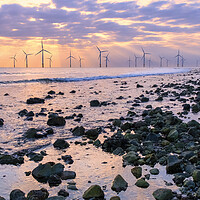 Buy canvas prints of North Sea Sunrise: Tees Estuary South Gare by Tim Hill