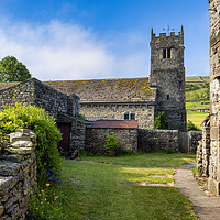Buy canvas prints of Muker Village Church of St Mary's by Tim Hill