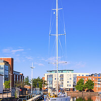 Buy canvas prints of Hull Marina: The Sailing Vessel Catzero by Tim Hill