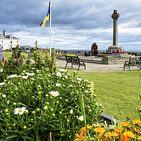 Buy canvas prints of Seaham War Memorial and Seafront by Tim Hill